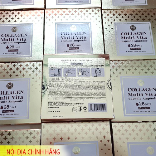 Serum collagen multi vita capsule ampoule 28 viên collagen tươi làm sáng da
