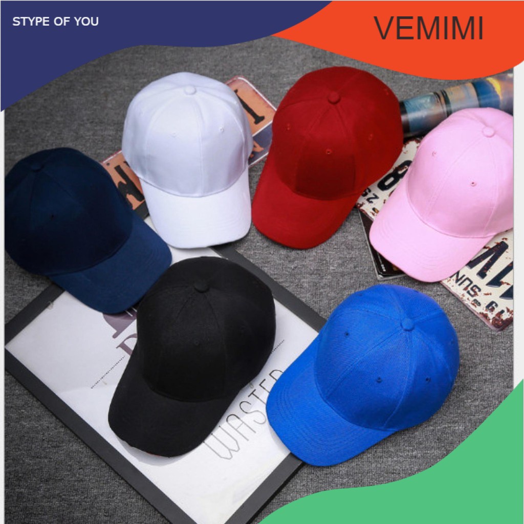 Mũ lưỡi trai trơn unisex nhiều màu sắc thời trang, form chuẩn, nón kết dành cho nam và nữ, dáng Hàn Quốc hot trend