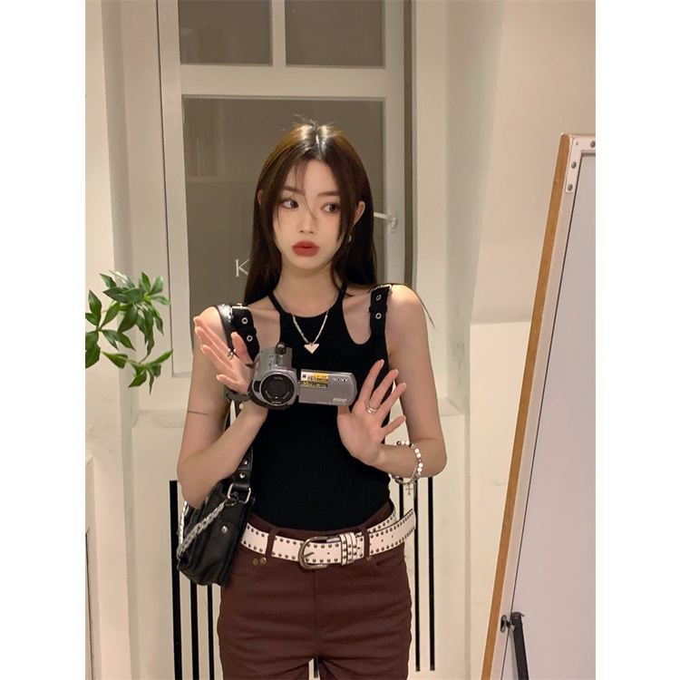 Áo Hai Dây Màu Sắc Đơn Giản Quyến Rũ Cho Nữ