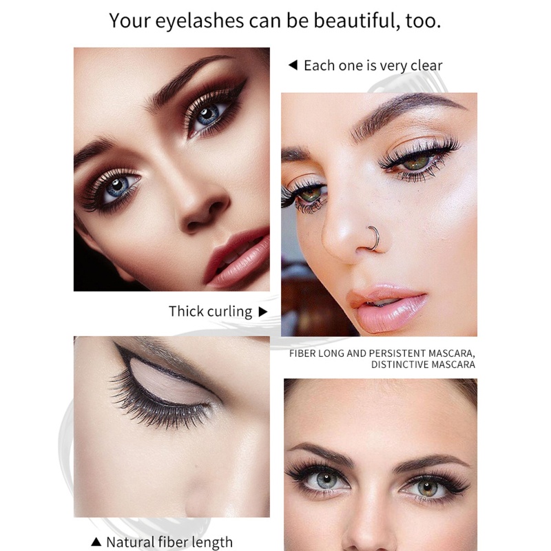 Mascara YOUYO Sợi Tơ 4D Màu Đen Chống Thấm Nước Chuốt Dài Và Dày Mi