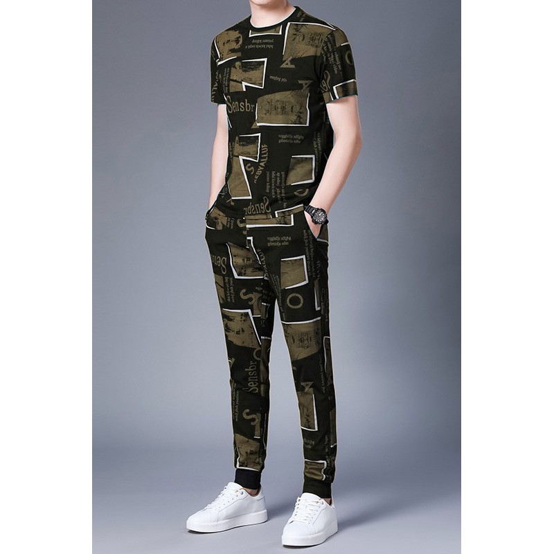 Bộ Đồ cotton Nam mùa Hè Dáng thể thao co giãn 4 chiều Mềm Mát