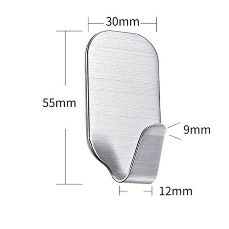 Móc treo đồ dán tường inox 304 siêu dính-10CÁI