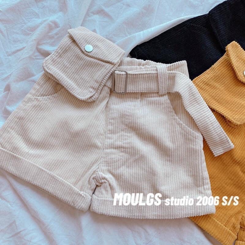 Quần sóc nhung cho bé gái