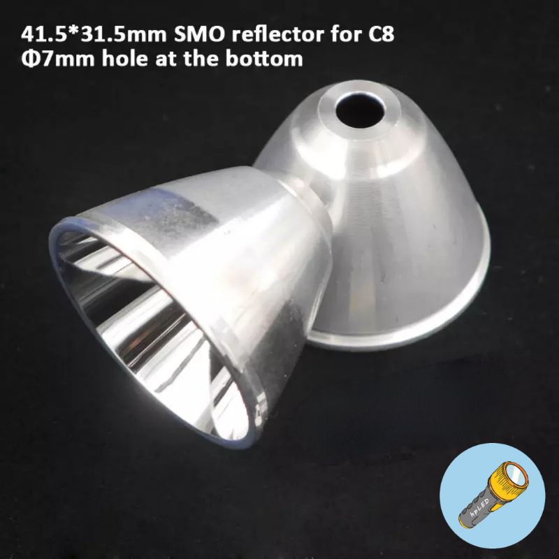 Choá loại tốt chóa phản xạ phôm đèn pin C8 C8+ M21A C18 C21 choá trơn sần lỗ choá 7mm 9mm