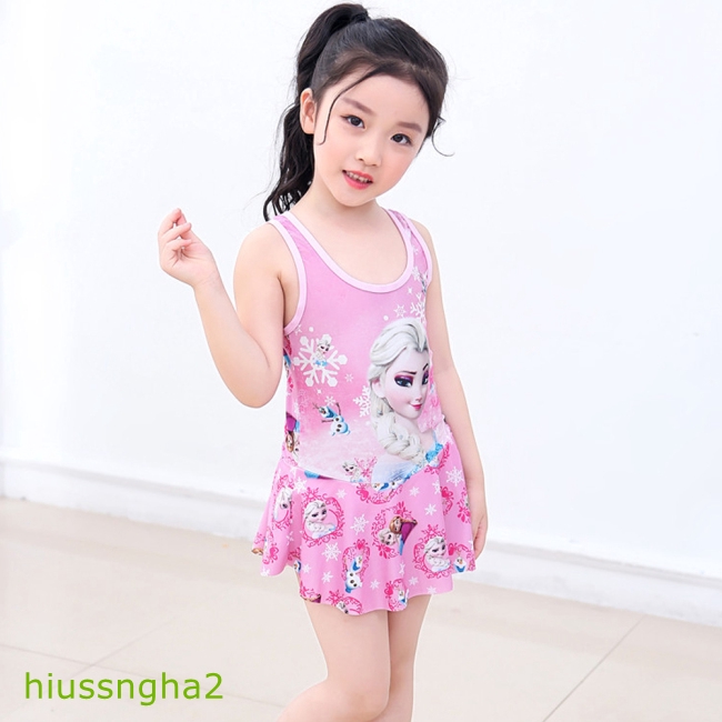 Đồ Bơi Liền Thân In Họa Tiết Hoạt Hình Cho Bé Gái 2-9 Tuổi