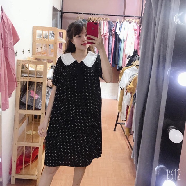 Váy chấm bi bầu