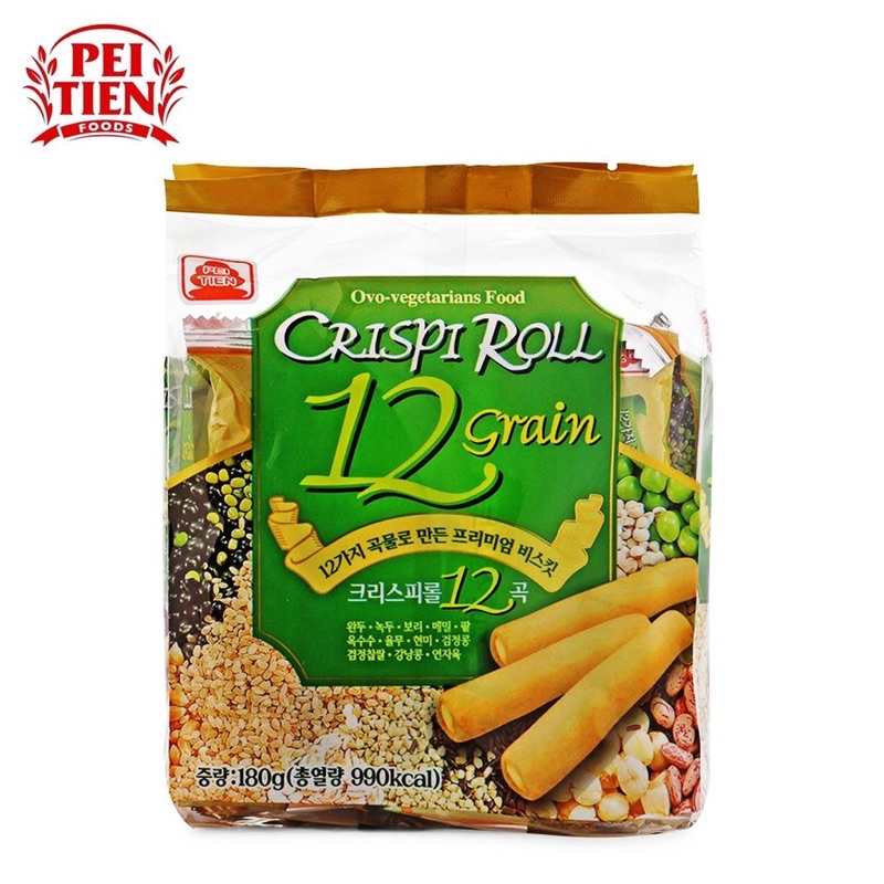 Bánh Crispi roll 12 loại ngũ cốc vị tự nhiên 180g