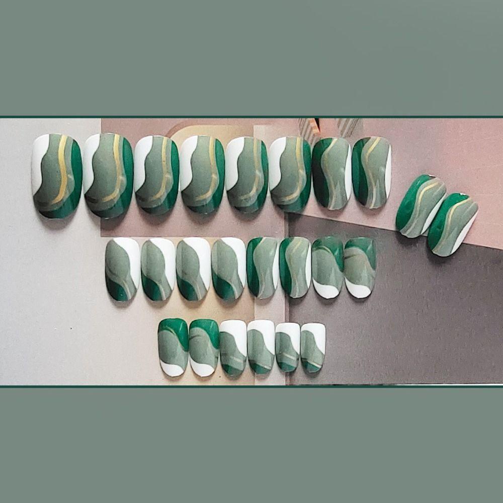 Bộ 24 Móng Tay Giả Che Phủ Toàn Diện Có Thể Tháo Rời DIY