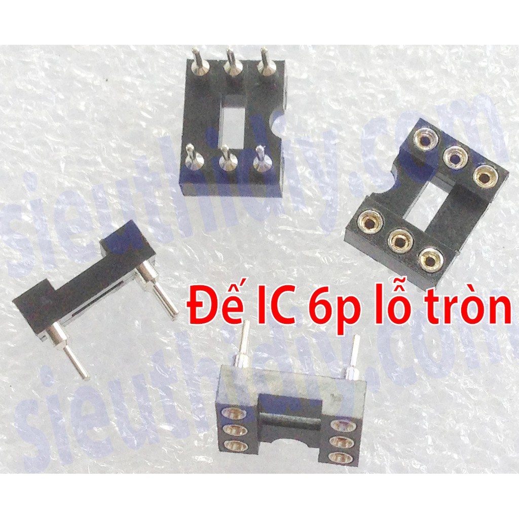 Đế cắm IC thường - lỗ tròn 6P/8P/14P/16P/18P/20P chân Đồng