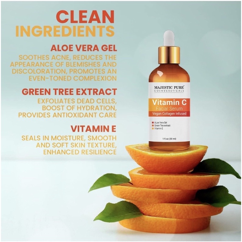 Serum vitamin C Majestic Pure trắng da chống lão hoá 30ml USA