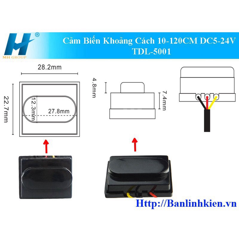 Cảm Biến Khoảng Cách 10-120CM DC5-24V TDL-5001