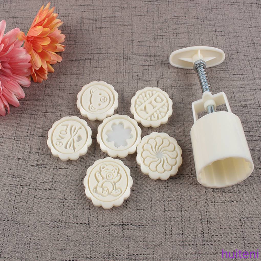 Khuôn làm bánh trung thu hình tròn tiện dụng DIY