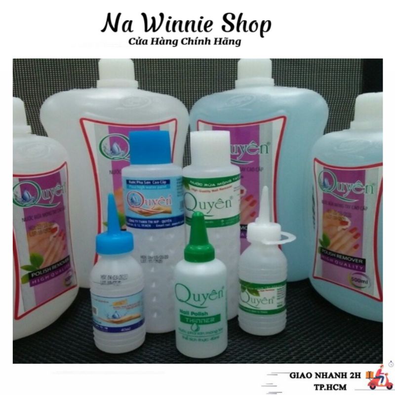 Nước rửa móng Quyên Chính Hãng - Nước rửa axeton loại tốt tẩy sơn móng tay