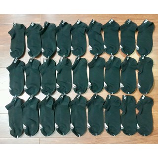 5 đôi vớ Adidas chính hãng thấp cổ màu đen điểm trắng