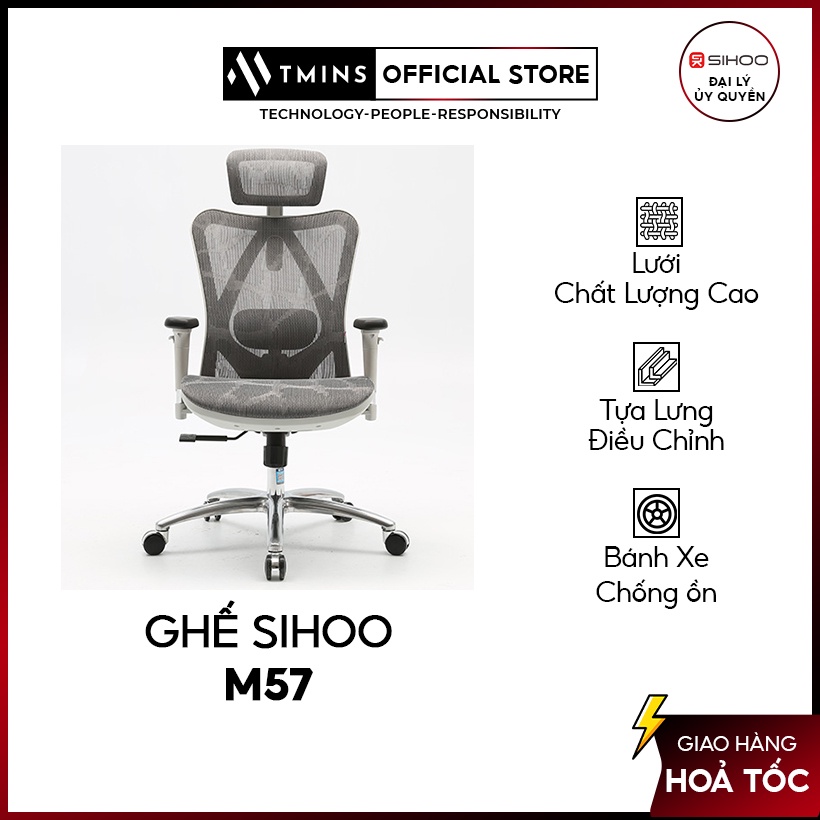 Ghế công thái học Sihoo M57 Hàng chính hãng Bảo hành 3 năm
