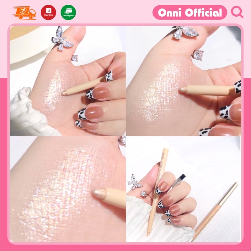 Bút sáp nhũ trang điểm bắt sáng Sweet Mint Highlight vỏ vàng Onni Official