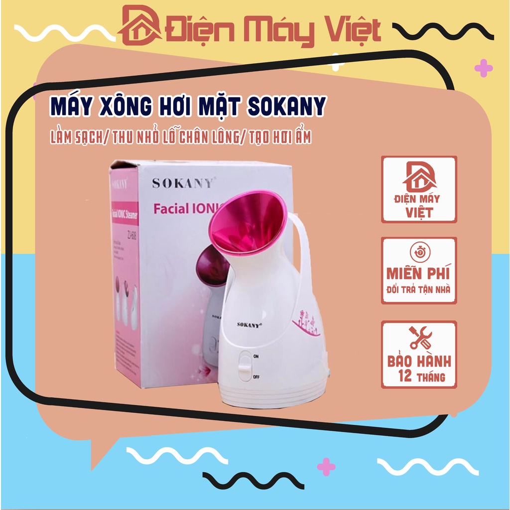 Máy Xông Mặt Sokany Cao Cấp, Máy Xông Hơi Mặt Sokany Đa Năng