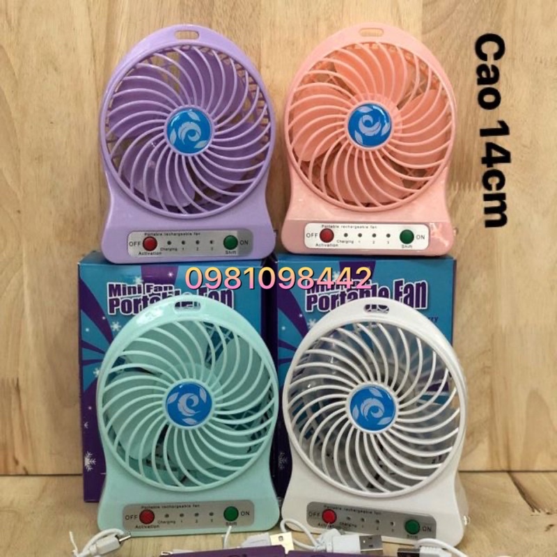 Quạt mini cầm tay để bàn 3 chế độ