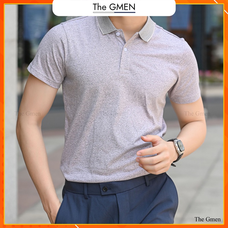 Áo Premium Polo The GMEN thiết kế họa tiết chấm hạt, cotton dày dặn, đứng form