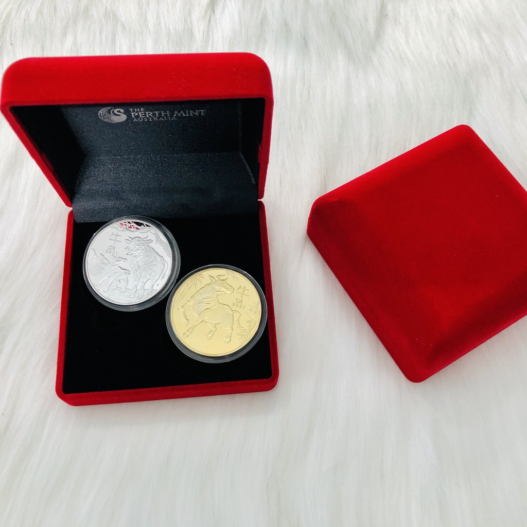 [QUÀ TẾT 2021] Cặp Đồng Xu Hình Con Trâu Quà Phong Thủy Năm 2021 | BigBuy360 - bigbuy360.vn