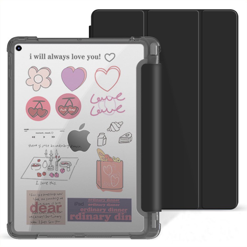 Bao da case iPad màu pastel, lưng nhám mờ, chống ố &amp; có khay bút - Cover iPad Basic MeoBer cho Gen7/8/9/10/Air4/5/Pro11