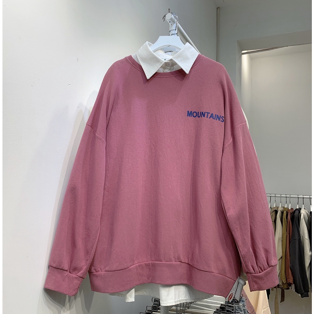 201020 Áo pull dài tay chất cotton mềm - áo phông dài tay phù hợp mặc mùa thu đông