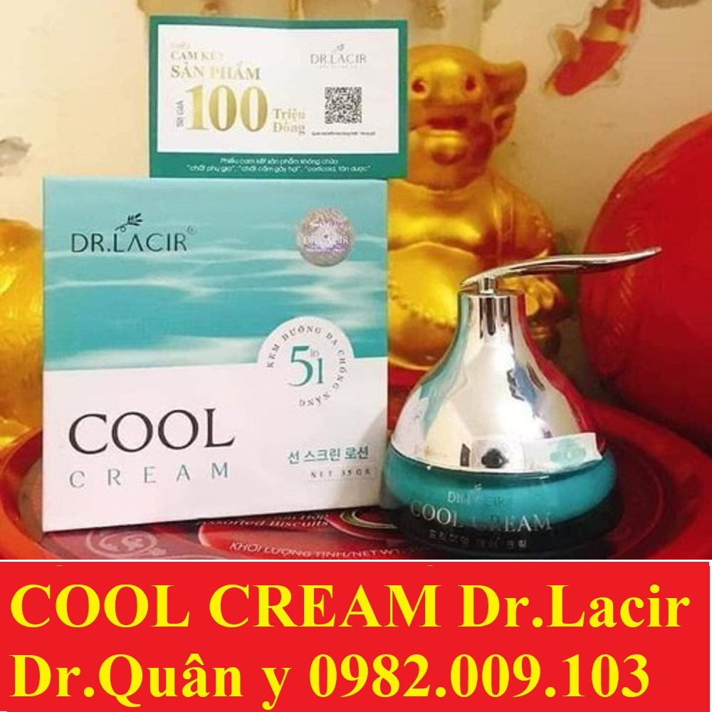 (MẪU MỚI) Kem Chống Nắng Vật Lý Cool Cream Drlacir DR LACIR 35g,kem Dưỡng Trắng Da ban ngày,Cấp ẩm cho da,làm trắng da