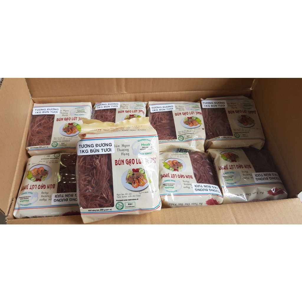 Combo 6 gói Bún gạo Lứt Jimmy hsd 30/9/2024