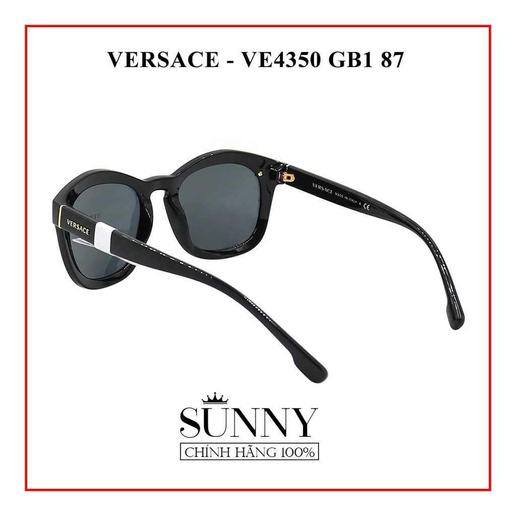 Kính mát chính hãng nam nữ Versace VE4350 GB1/87 màu sắc thời trang, thiết kế dễ đeo bảo vệ mắt