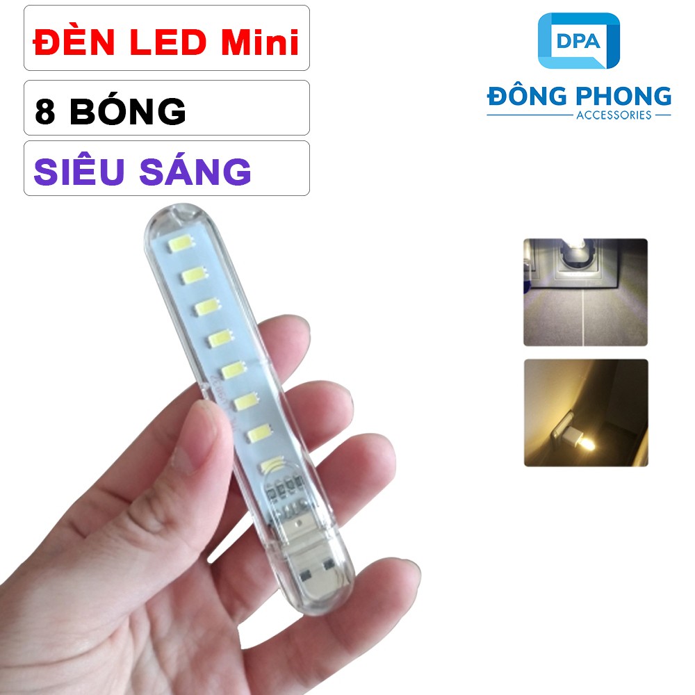 Đèn Led Mini USB 8 Bóng Siêu Sáng