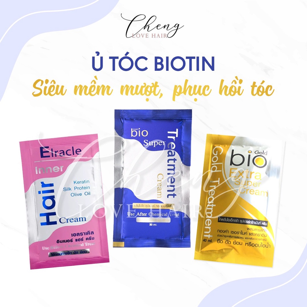 Ủ tóc Biotin Gold siêu mềm mượt, phục hồi tóc