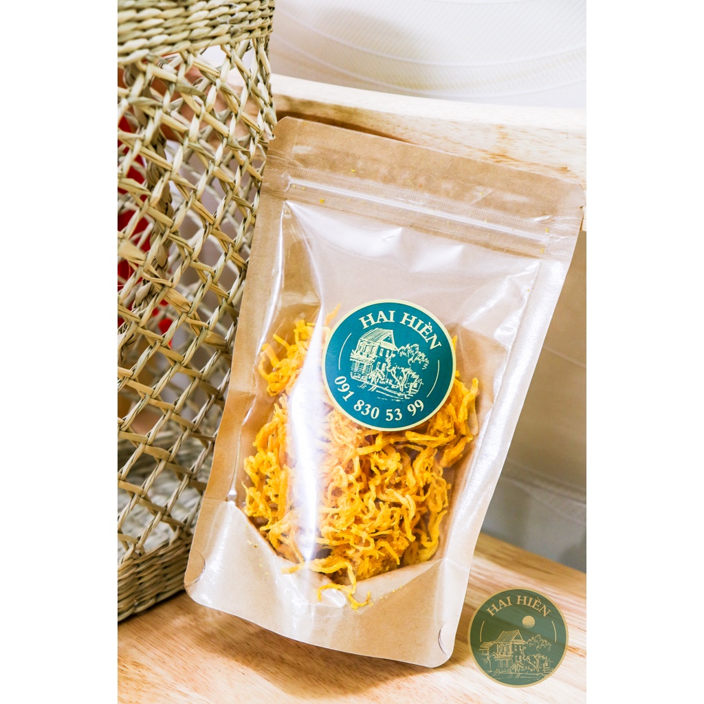 KHÔ GÀ BƠ TỎI HAI HIỀN TÚI 50GR…- SIÊU NGON ĂN LÀ GHIỀN