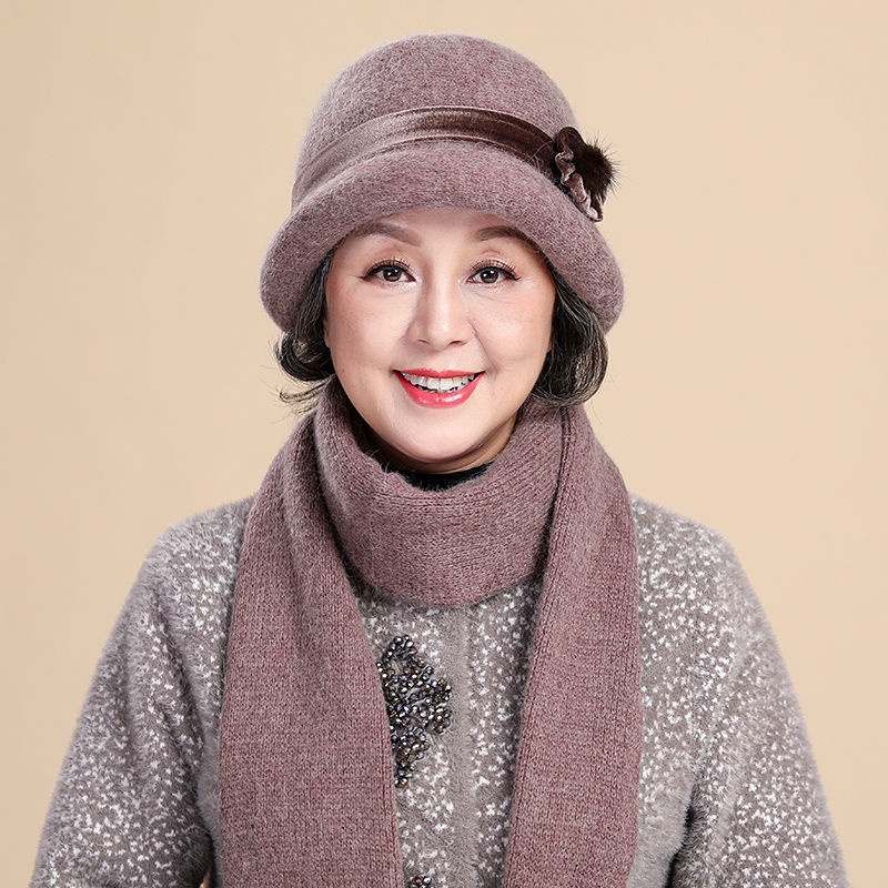 Mũ Len Giữ Ấm Mùa Đông Thời Trang Cho Phụ Nữ Trung Niên