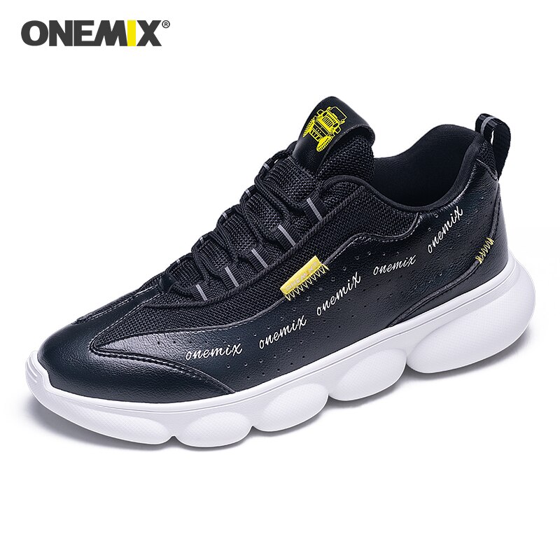 ONEMIX Walking Shoes For Men Lightweight Leisure Sneakers Fashion Casual Street Sports Shoes Lace Up Soft Outdoor Jogging Shoes