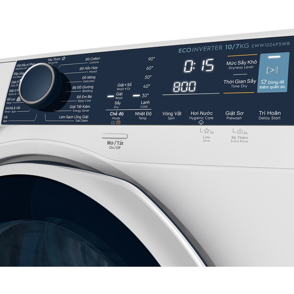 EWW1024P5WB - Máy giặt sấy Electrolux Inverter 10 kg EWW1024P5WB