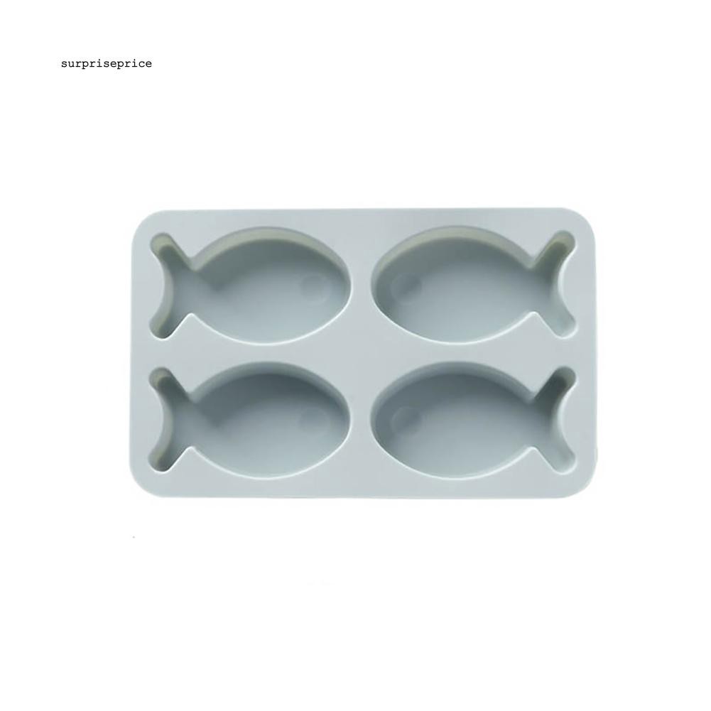 Khuôn silicone làm bánh 4 ô hình cá đáng yêu tiện dụng