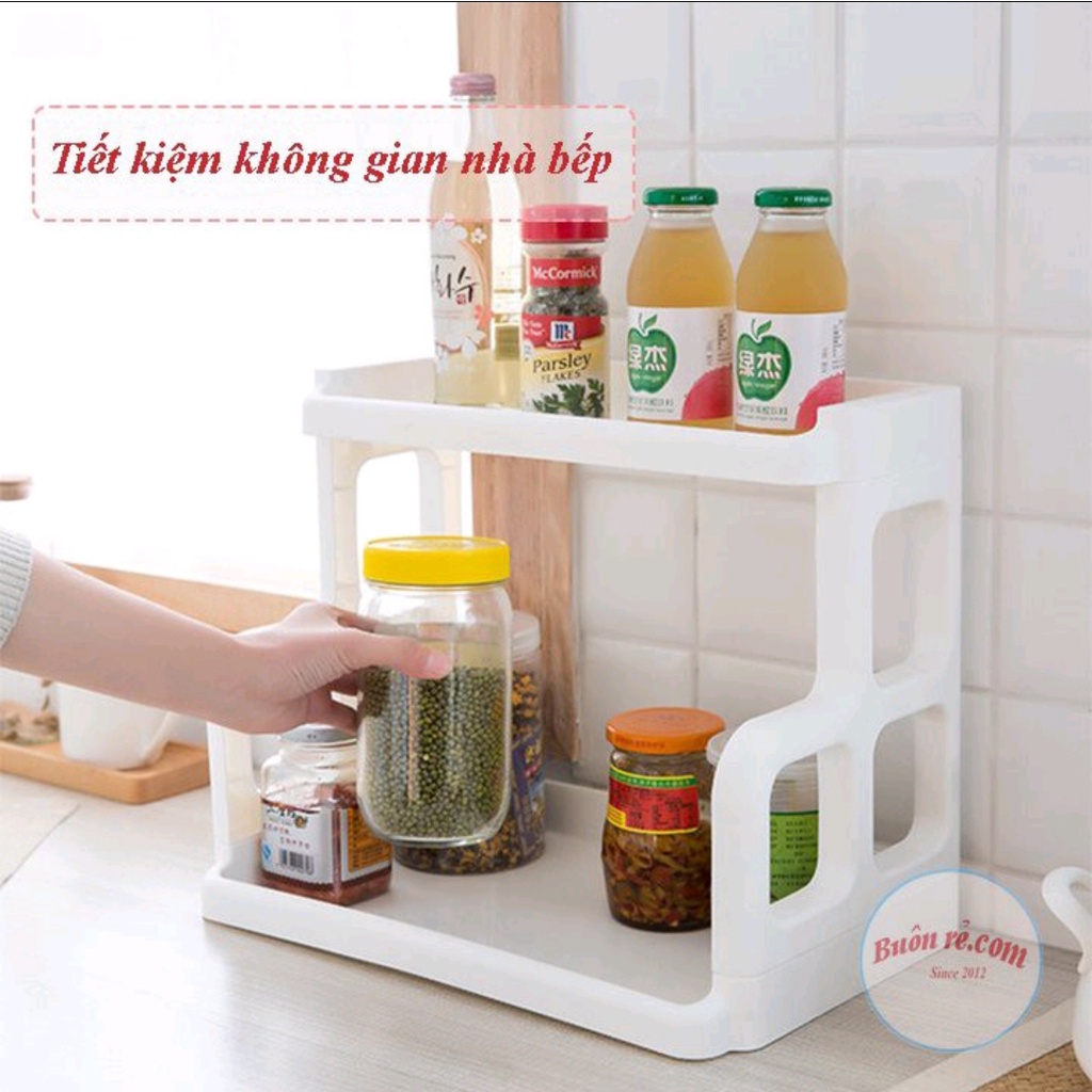 Kệ gia vị chữ H nhựa Việt Nhật (5566), kệ đựng đồ nhà tắm, úp chén bát 2 tầng đa năng tiện ích QC