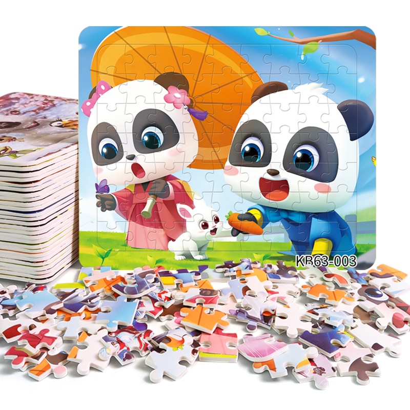 Bộ Đồ Chơi Xếp Hình Hoạt Hình 63 Mảnh Cho Bé