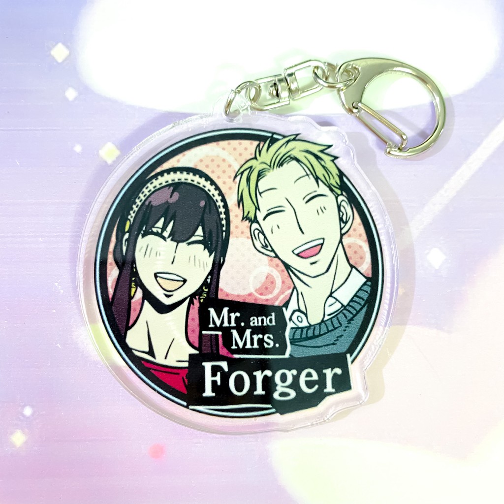 ( Mica trong acrylic ) Móc khóa in hình SPY X FAMILY GIA ĐÌNH ĐIỆP VIÊN anime chibi xinh xắn