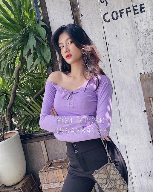 [Mã WASTUP giảm 10% tối đa 30K đơn 99K] Áo Crop Lệch Vai Tay Dài Siêu Xinh | BigBuy360 - bigbuy360.vn