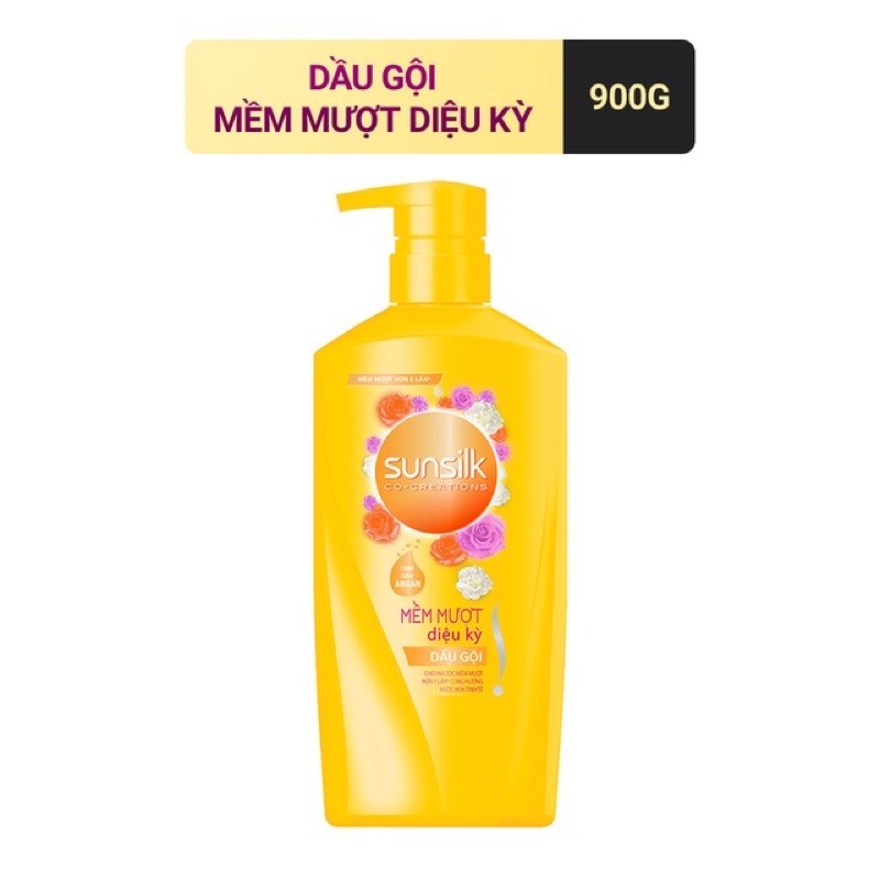 Dầu gội Sunsilk 900g và 650g làm sạch và mềm mượt tóc gấp 5 lần, cho mái tóc ngát hương suốt 48h