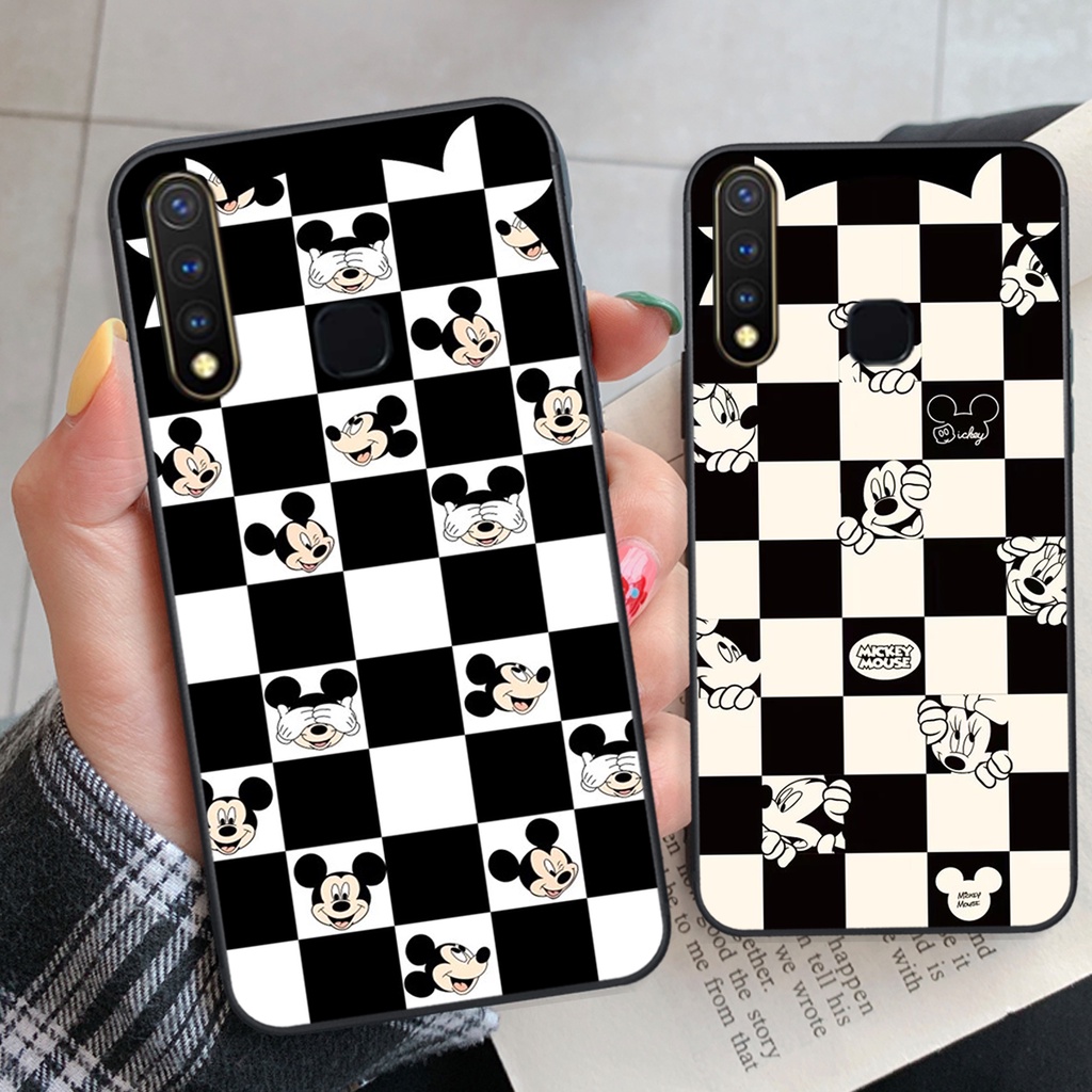 Ốp lưng Vivo U10 / Y11 /Y12 / Y15 / Y17 / Y19 /U3 trái tim họa tiết caro, mikey họa tiết beabrick kaws cute