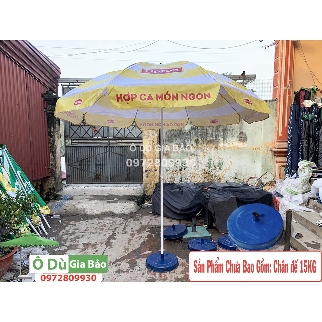 Ô Dù Quảng Cáo Trắng-Vàng 2M4