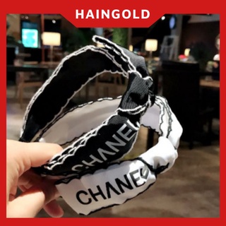 Cài Tóc Nơ In Chữ Hot 2 Màu Đen Trắng