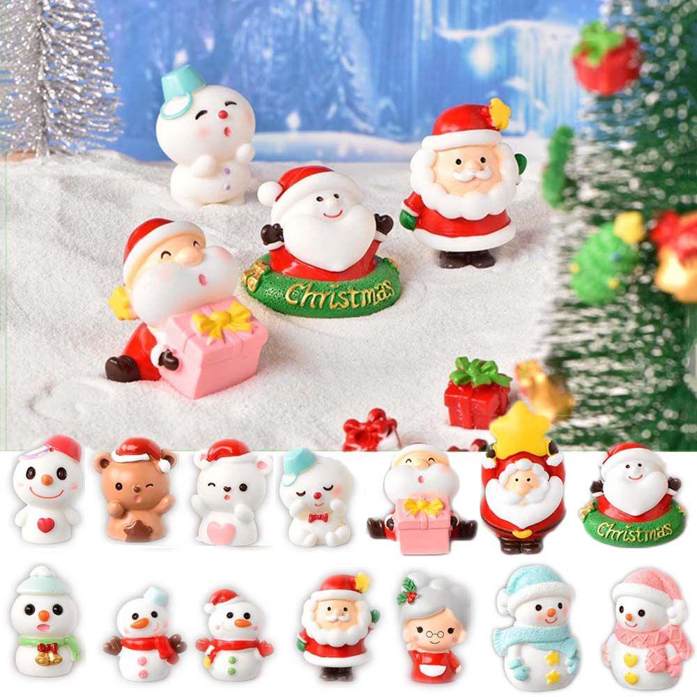 Mô Hình Ông Già Noel/Cừu/Cừu Bằng Nhựa Dễ Thương Dùng Trang Trí Tiểu Cảnh/Tiểu Cảnh DIY