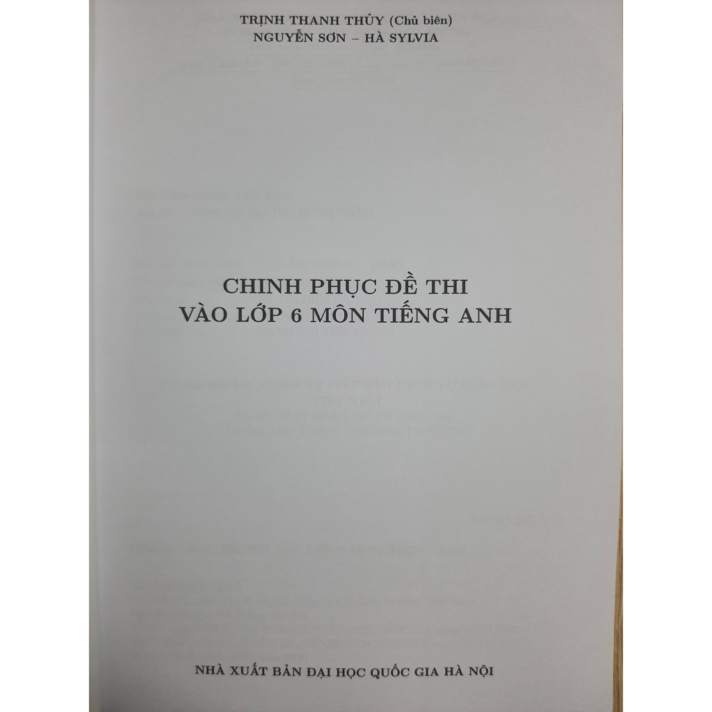 Sách - Chinh phục Đề thi vào lớp 6 Môn Tiếng Anh