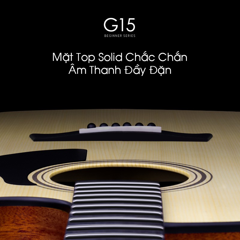 Guitar Acoustic Rosen G15 Solid Top | Guitar Rosen chính hãng