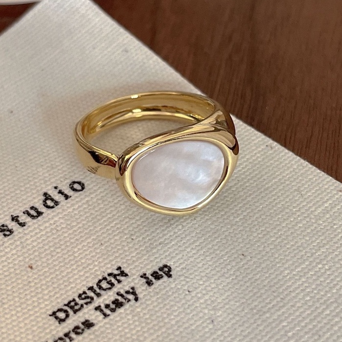 Nhẫn Đeo Ngón Trỏ Trắng Tinh Tế Cao Cấp Thời Trang Phong Cách niche Nhật Bản Âu Mỹ Tinh Tế Cho Nữ