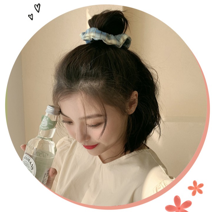 Dây Buộc Tóc Co Giãn Họa Tiết Hoa Thời Trang Cho Nữ Hair Scrunchies