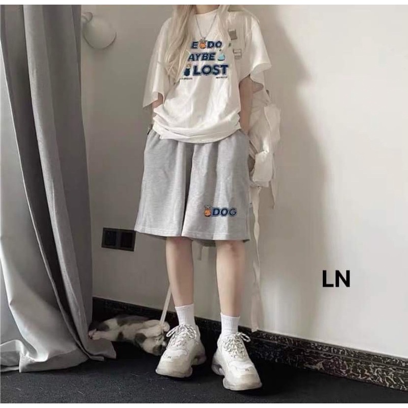 Bộ đùi DOG quần xám TH6